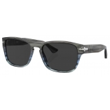 Persol - PO3341S - Grigio Rigato Blu Sfumato / Polar Grigio Scuro - Occhiali da Sole - Persol Eyewear