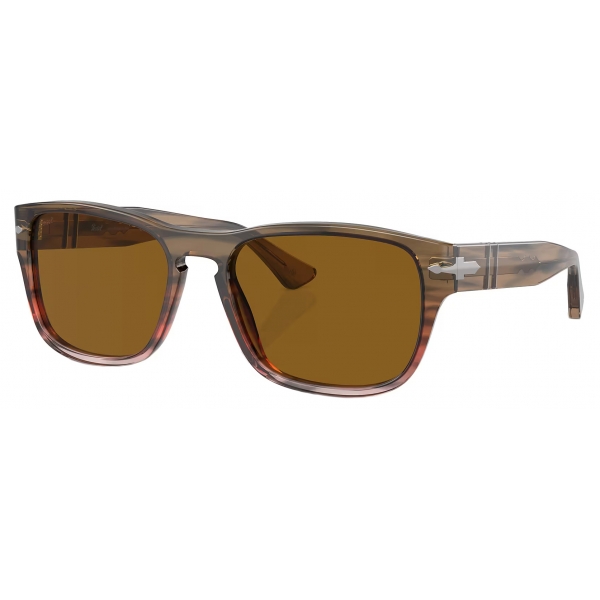 Persol - PO3341S - Marrone a Righe Rosso Sfumato / Marrone - Occhiali da Sole - Persol Eyewear