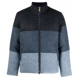 Thom Browne - Navy Blue Reversible Funnel Jacket - Thom Browne Exclusive Luxury Collection