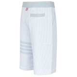 Thom Browne - Light Blue 4-Bar Striped Shorts - Thom Browne Exclusive Luxury Collection