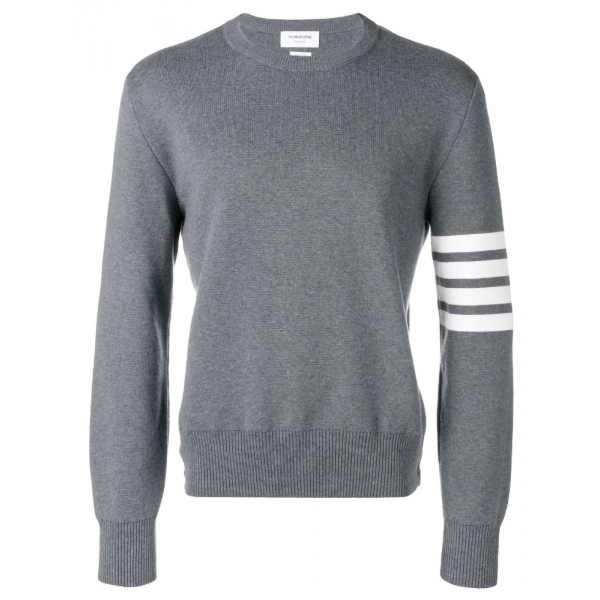 Thom Browne - Grey Milano 4-Bar Sweater - Thom Browne Exclusive Luxury Collection