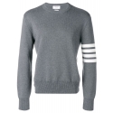 Thom Browne - Grey Milano 4-Bar Sweater - Thom Browne Exclusive Luxury Collection