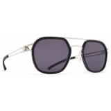 Mykita - Leeland - Decades - Argento Lucido Nero Grigio Freddo - Metal Collection - Occhiali da Sole - Mykita Eyewear