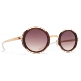 Mykita - Pearl - Decades - Champagne Gold Zanzibar Cedar Brown - Metal Collection - Sunglasses - Mykita Eyewear