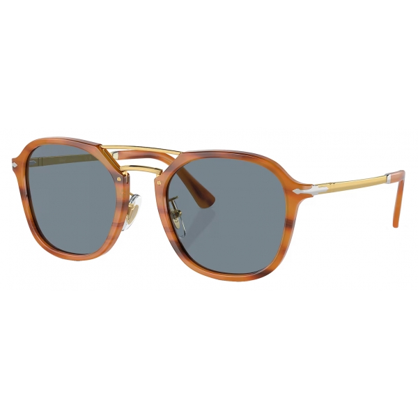 Persol - PO3352S - Striato Marrone / Azzurro - Occhiali da Sole - Persol Eyewear