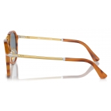 Persol - PO3352S - Striato Marrone / Azzurro - Occhiali da Sole - Persol Eyewear