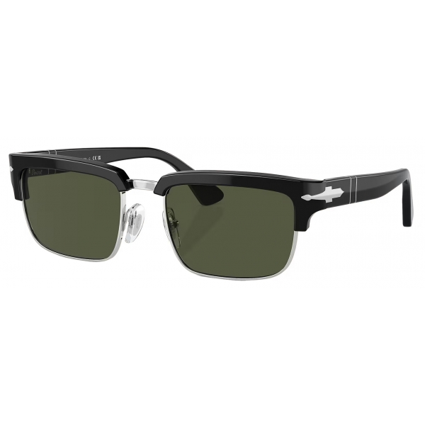 Persol - PO3354S - Black Silver / Green - Sunglasses - Persol Eyewear