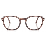 Persol - PO3343V - Striped Bordeaux - Optical Glasses - Persol Eyewear