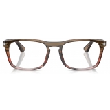 Persol - PO3344V - Marrone a Righe Rosso Sfumato - Occhiali da Vista - Persol Eyewear