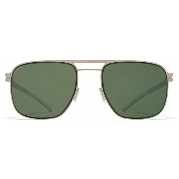 Mykita - Eli - NO1 - Argento Opaco Nero Polarizzato Pro Verde - Metal Collection - Occhiali da Sole - Mykita Eyewear