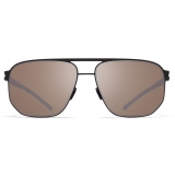 Mykita - Perry - NO1 - Black White PolPro Hi-Con Brown Silver Flash - Metal Collection