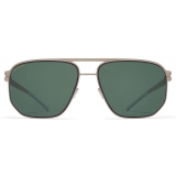 Mykita - Perry - NO1 - Matte Silver Black Polarized Pro Green - Metal Collection - Sunglasses - Mykita Eyewear