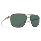 Mykita - Perry - NO1 - Matte Silver Black Polarized Pro Green - Metal Collection - Sunglasses - Mykita Eyewear