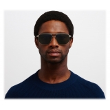 Mykita - Perry - NO1 - Matte Silver Black Polarized Pro Green - Metal Collection - Sunglasses - Mykita Eyewear