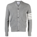 Thom Browne - Waffle Stitch High V-Neck Cardigan - Thom Browne Exclusive Luxury Collection