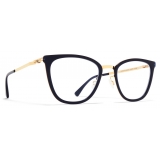 Mykita - Jada - Lite - Glossy Gold Milky Indigo - Metal Glasses - Optical Glasses - Mykita Eyewear