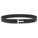 Tom Ford - Black Crocodile Effect Belt - Tom Ford Exclusive Luxury Collection