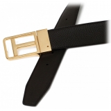 Tom Ford - Brown and Black T Belt - Tom Ford Exclusive Luxury Collection