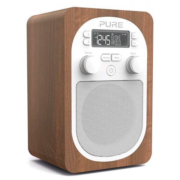 Pure - Evoke H2 - Noce - Radio Digitale DAB Compatta e Portatile con FM - Radio Digitale di Alta Qualità