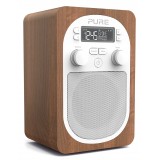 Pure - Evoke H2 - Walnut - Compact, Portable DAB Digital Radio with FM - High Quality Digital Radio