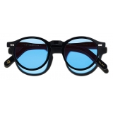 Moscot - Miltzen Black with Custom Made Tints™ - Celebrity Blue - Sunglasses - Moscot Originals - Moscot Eyewear