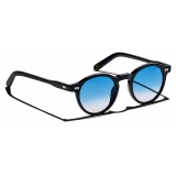 Moscot - Miltzen Black with Custom Made Tints™ - Broadway Blue Fade - Sunglasses - Moscot Originals - Moscot