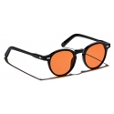 Moscot - Miltzen Nero con Tinte Personalizzate™ - Woodstock Orange - Occhiali da Sole - Moscot Originals - Moscot