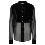 Tom Ford - Black Silk Panelled Buttoned Shirt - Tom Ford Exclusive Luxury Collection