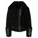 Tom Ford - Black Shearling Zip Up Jacket - Tom Ford Exclusive Luxury Collection