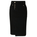 Tom Ford - Black Cotton Blend Asymmetric Pencil Skirt - Tom Ford Exclusive Luxury Collection