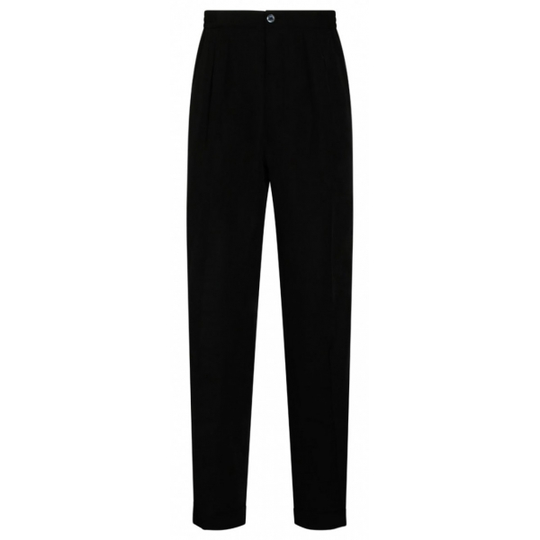 Tom Ford - Black Lyocell Straight Leg Trousers - Tom Ford Exclusive Luxury Collection