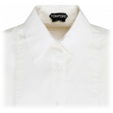 Tom Ford - Camicia in Misto Cotone Bianco - Tom Ford Exclusive Luxury Collection