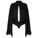 Tom Ford - Black Silk Wide Sleeve Bodysuit - Tom Ford Exclusive Luxury Collection