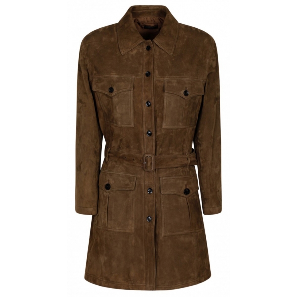 Tom Ford - Chocolate Soft Suede Safari Coat - Tom Ford Exclusive Luxury Collection