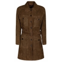 Tom Ford - Cappotto Safari in Morbida Pelle Scamosciata Color Cioccolato - Tom Ford Exclusive Luxury Collection