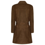 Tom Ford - Chocolate Soft Suede Safari Coat - Tom Ford Exclusive Luxury Collection