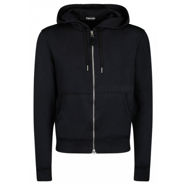 Tom Ford - Black Hoodie with Drawstrings - Tom Ford Exclusive Luxury Collection