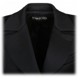 Tom Ford - Blazer Monopetto su Misura in Lana Vergine Nera - Tom Ford Exclusive Luxury Collection