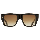 Cutler & Gross - 1414 Rectangle Sunglasses - Black on Havana - Luxury - Cutler & Gross Eyewear