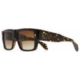 Cutler & Gross - 1414 Rectangle Sunglasses - Black on Havana - Luxury - Cutler & Gross Eyewear