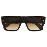 Cutler & Gross - 1414 Rectangle Sunglasses - Black on Havana - Luxury - Cutler & Gross Eyewear