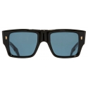 Cutler & Gross - 1414 Rectangle Sunglasses - Black on Crystal - Luxury - Cutler & Gross Eyewear