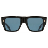 Cutler & Gross - 1414 Rectangle Sunglasses - Black on Crystal - Luxury - Cutler & Gross Eyewear