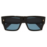 Cutler & Gross - 1414 Rectangle Sunglasses - Black on Crystal - Luxury - Cutler & Gross Eyewear