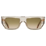 Cutler & Gross - 1413 Rectangle Sunglasses - Sand Crystal - Luxury - Cutler & Gross Eyewear