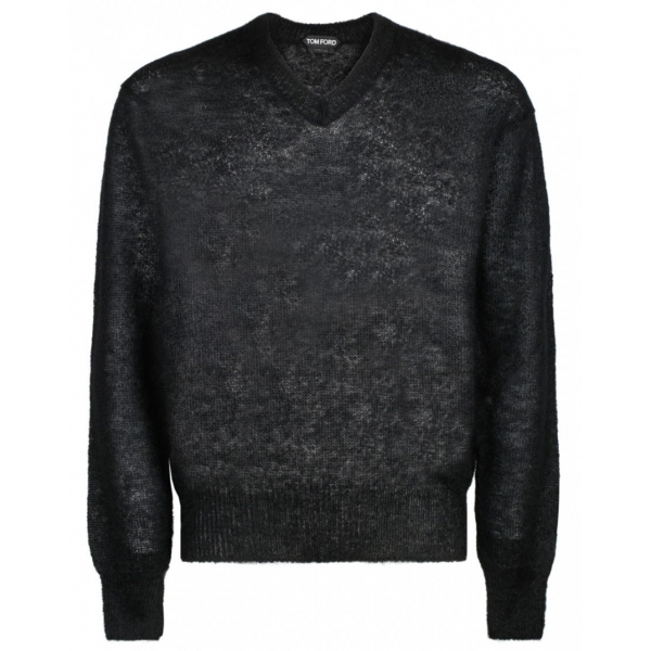 Tom Ford - Black Mohair Semi Sheer Jumper - Tom Ford Exclusive Luxury Collection