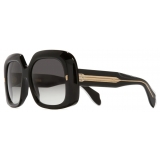 Cutler & Gross - 9891 Rectangle Sunglasses - Black on Crystal - Luxury - Cutler & Gross Eyewear