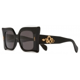 Cutler & Gross - The Great Frog Medusa Limited Edition Square Sunglasses - Black Gold