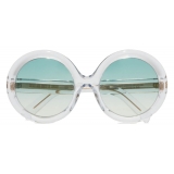 Cutler & Gross - 1412 Limited Edition Round Sunglasses - Crystal - Luxury - Cutler & Gross