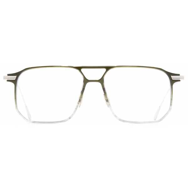 Cutler & Gross - 0006 Rectangle Optical Glasses - Gradient Green on 18K Rhodium - Luxury